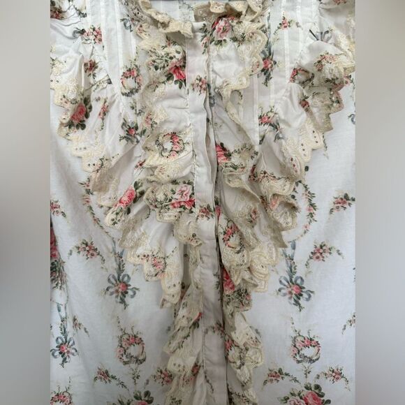 Loveshackfancy Bloomfield Floral Print Blouse Size M - Picture 11 of 15